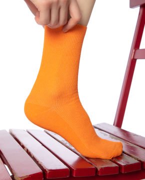 Turuncu Soket Çorap Lina Brogetti