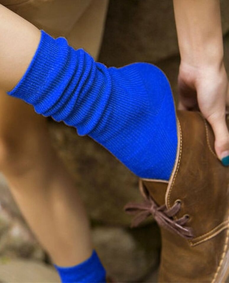 Saks Mavi Soket Çorap Lina Brogetti