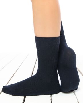 Lacivert Soket Çorap Lina Brogetti