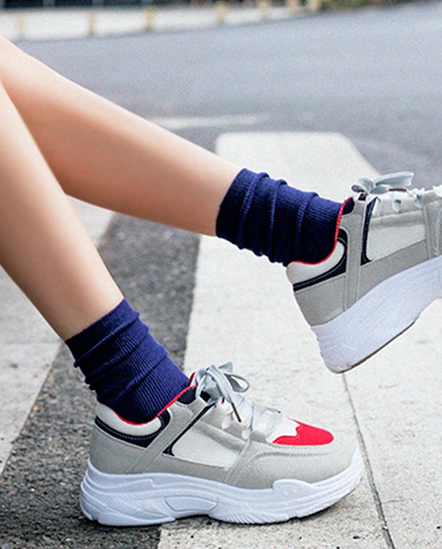 Lacivert Soket Çorap Lina Brogetti