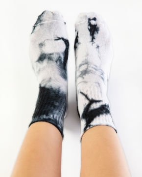 Batik Desen Kadın Soket Çorap Siyah Renk