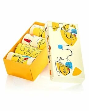 4lü Less Is More Minimal Desenli ve Renkli Çorap