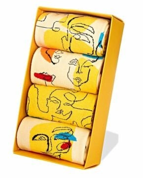 4lü Less Is More Minimal Desenli ve Renkli Çorap