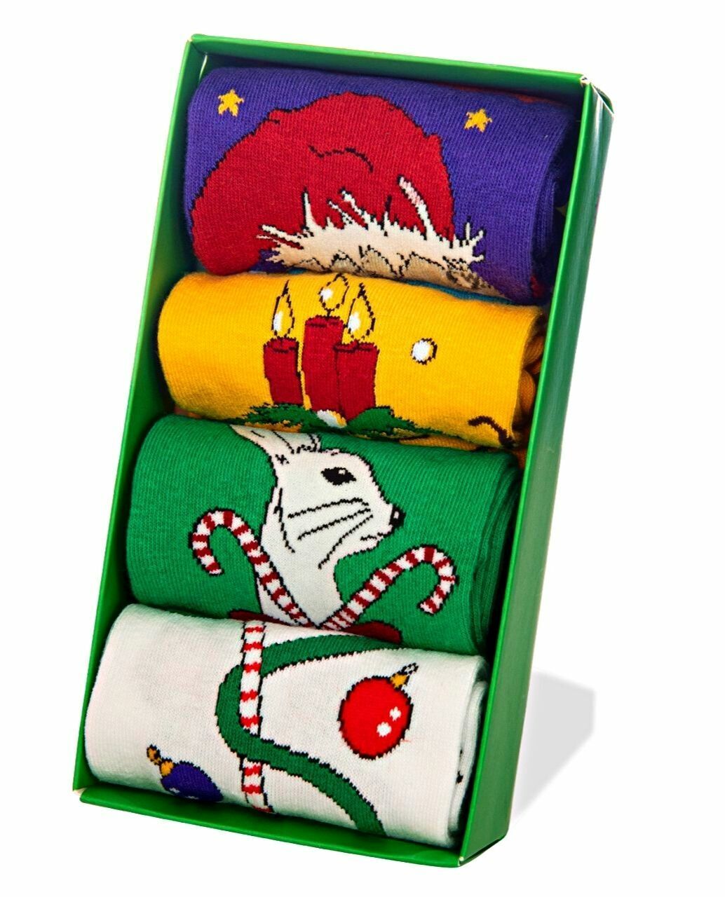 Yılbaşı Çorabı 4lü Özel Tasarım Kutulu ve Noel Temalı