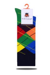 Renkli Ekose Desenli Soket Çorap Daniel RENKLİ - 41/46