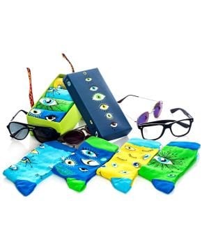 4lü Kutu Just Eyes Nazar Göz Desenli Soket Çorap