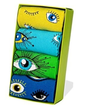 4lü Kutu Just Eyes Nazar Göz Desenli Soket Çorap