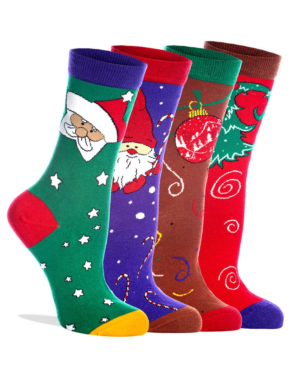 4lü Paket Yılbaşı Çorapları Özel Noel Tasarım Kutulu
