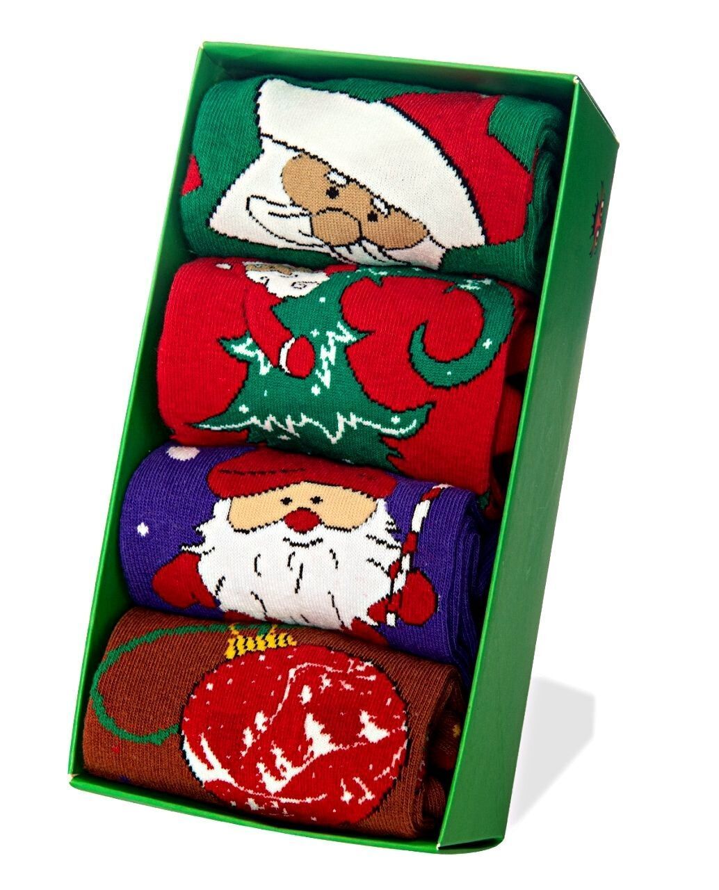 4lü Paket Yılbaşı Çorapları Özel Noel Tasarım Kutulu