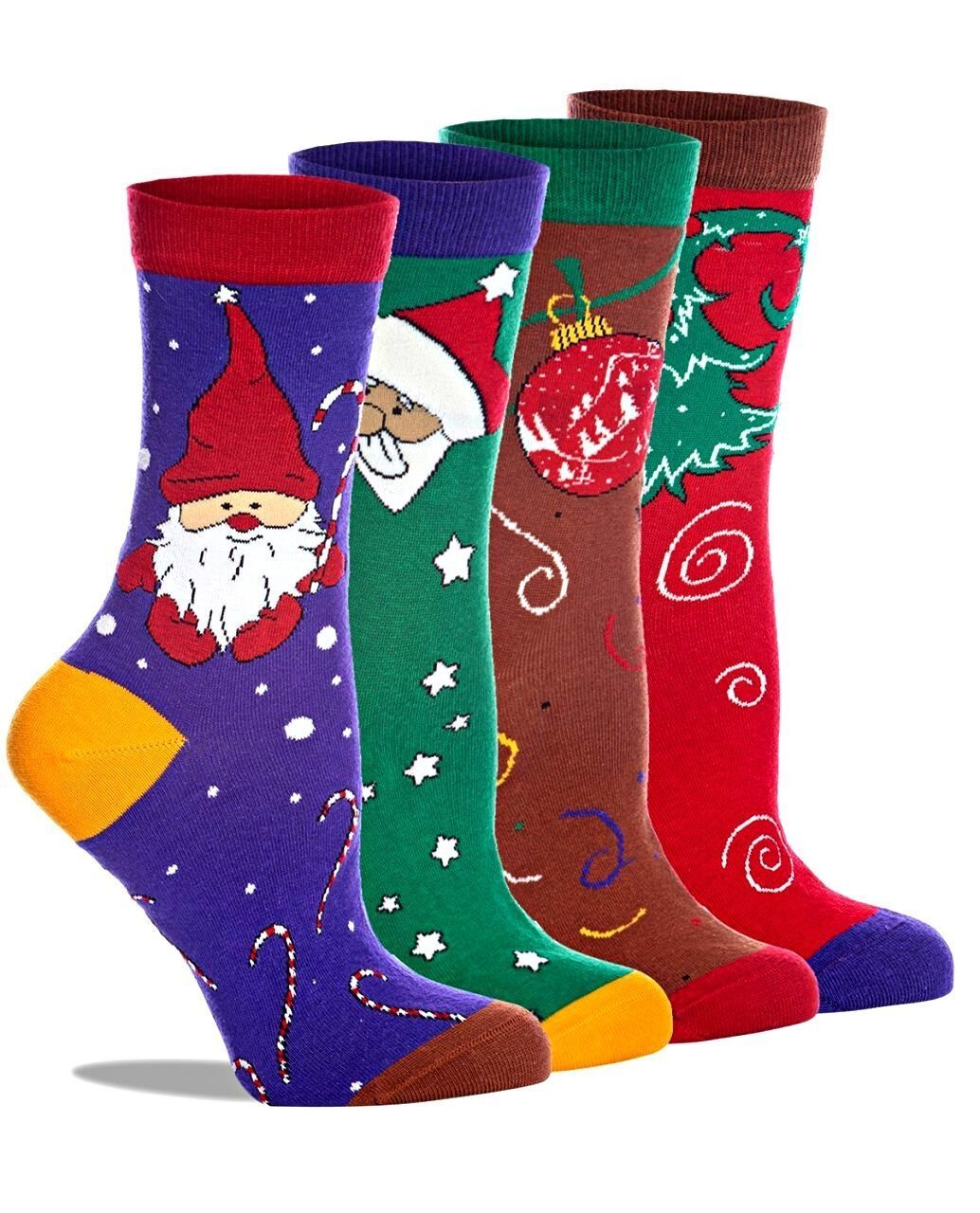 4lü Paket Yılbaşı Çorapları Özel Noel Tasarım Kutulu