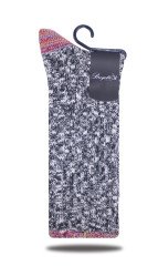 Renkli Muline Kışlık Soket Çorap GRİ - TEK BEDEN