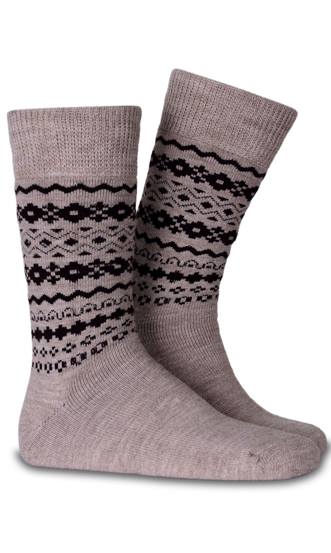 Bej Rengi Kışlık Erkek Soket Çorap