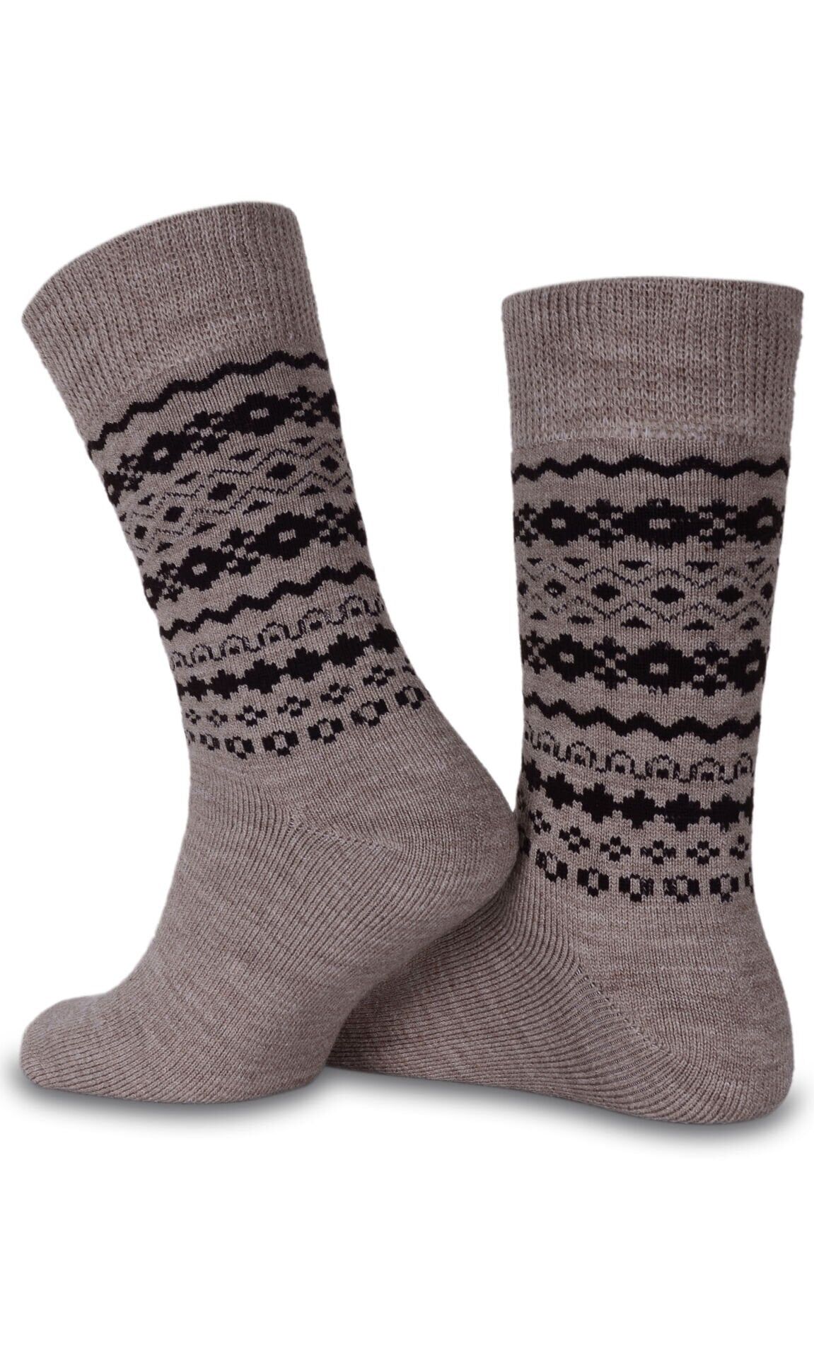 Bej Rengi Kışlık Erkek Soket Çorap