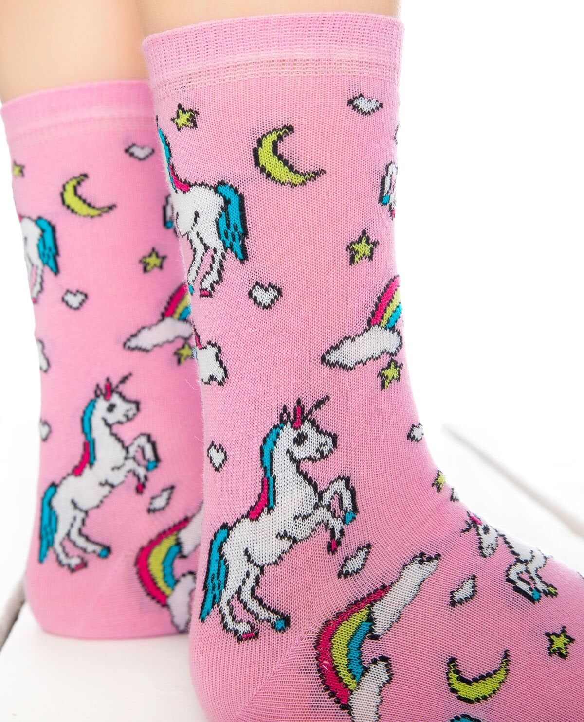 Unicorn Party Çorap Toz Pembe Brogetti