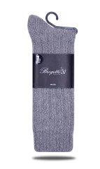 Yün Soket Çorap Gri Renk Brogetti GRİ - TEK BEDEN