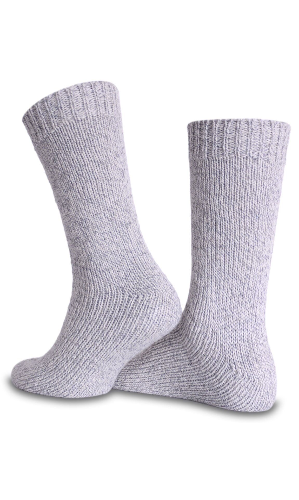 Krem-Gri Muline Kışlık Soket Çorap GRİ - TEK BEDEN