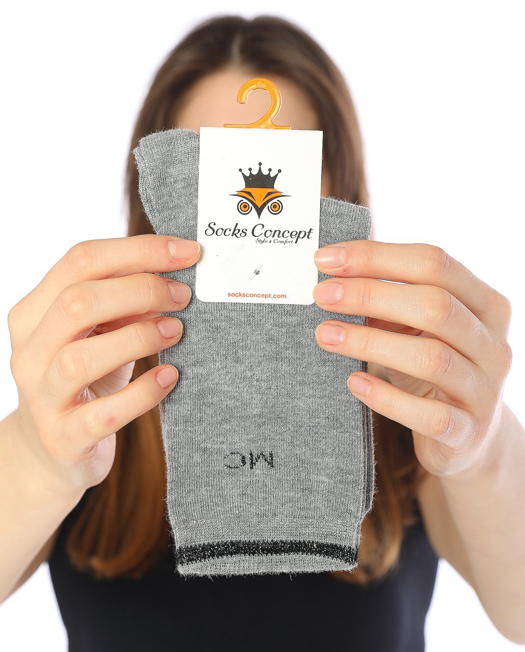 Gri Renk Bilek Sim Detaylı Soket Çorap GRİ - 35/39