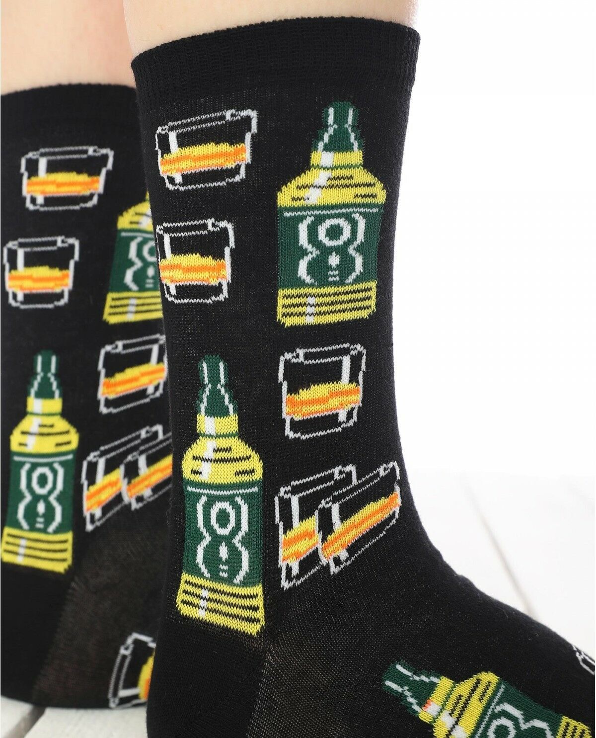 6lı Eko Paket Beer ve Wine Desenli Soket Çoraplar