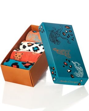 Leopar Desenli Unisex Soket Çorap