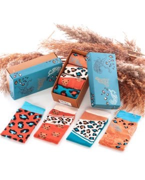Leopar Desenli Unisex Soket Çorap
