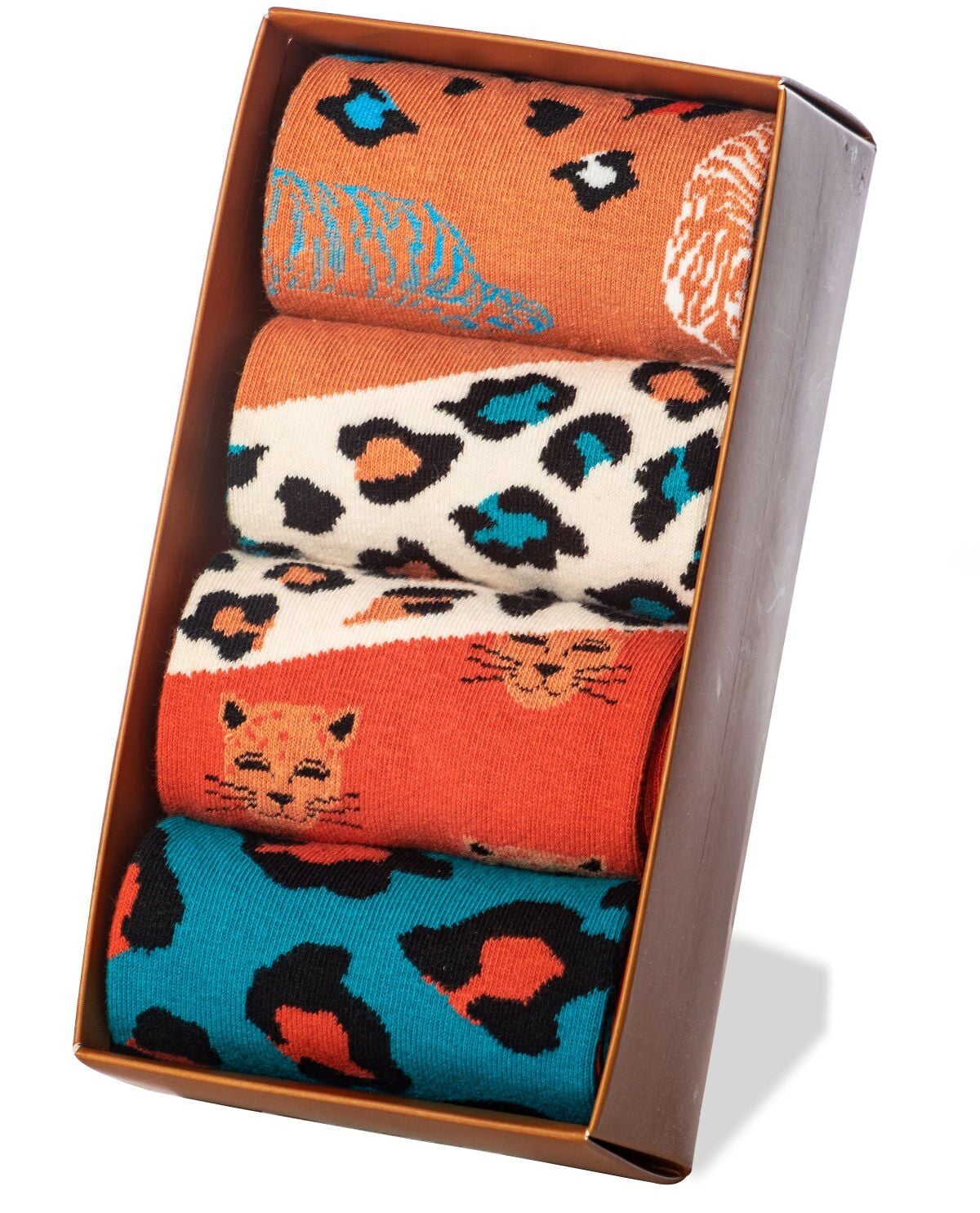 Leopar Desenli Unisex Soket Çorap