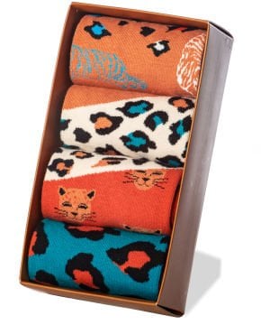 Leopar Desenli Unisex Soket Çorap