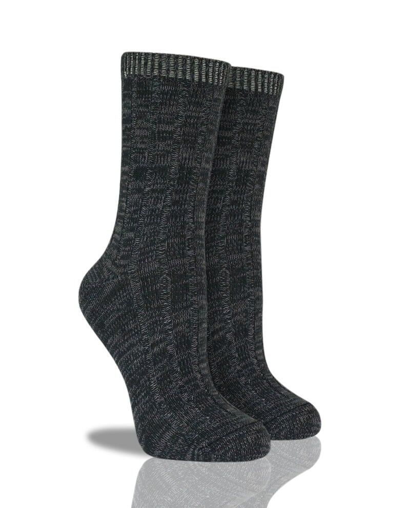 Antrasit Muline Kalın Çizgi Detaylı Kışlık Çorap