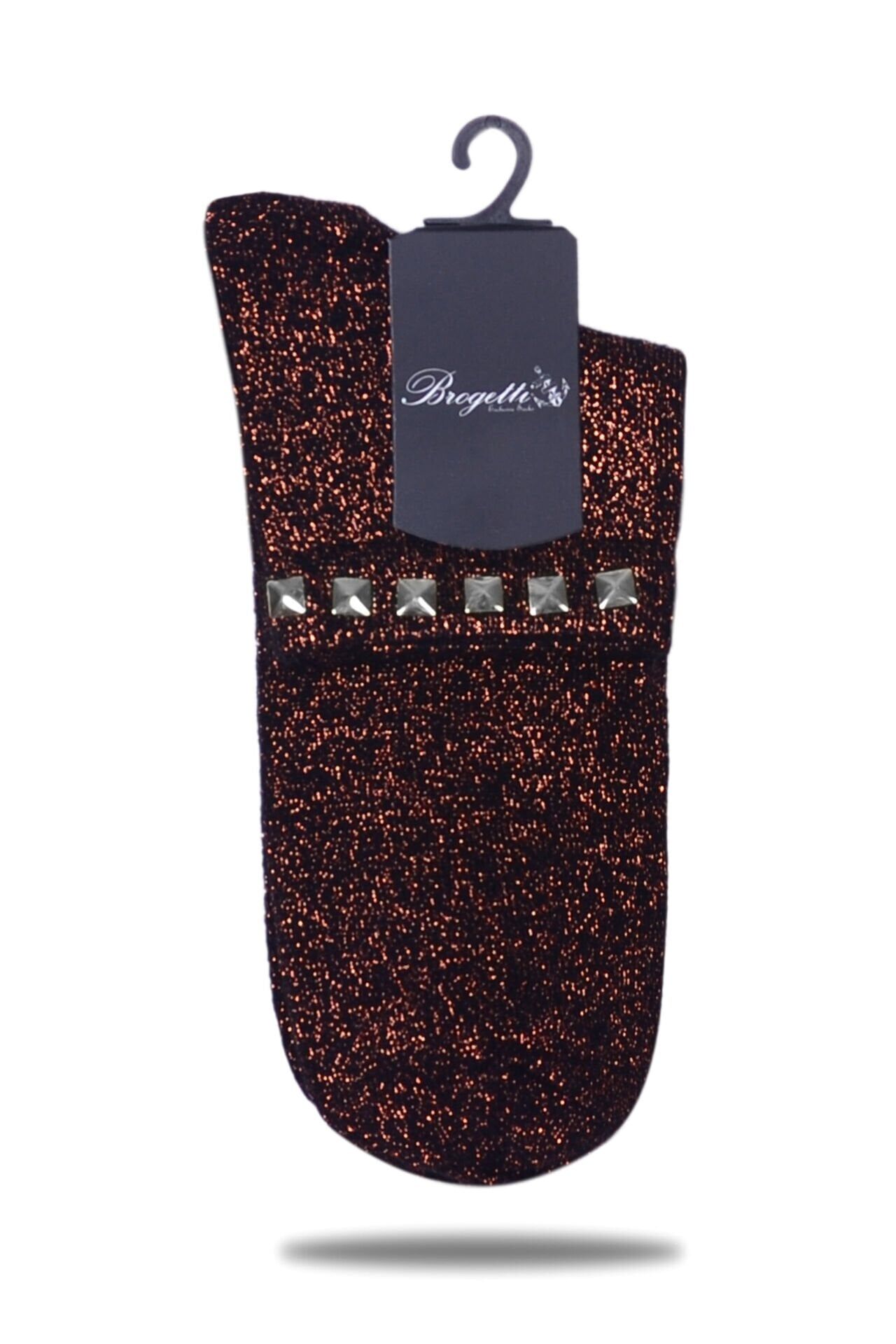 Bakır  Simli Çorap  Gümüş Taşlı Matmazel