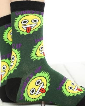 Dil Çıkaran Emoji Desenli Soket Çorap