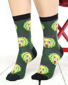 Dil Çıkaran Emoji Desenli Soket Çorap