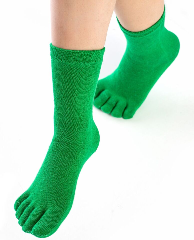 Parmaklı Çorap Unisex Yeşil Renk