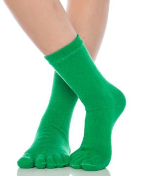 Parmaklı Çorap Unisex Yeşil Renk