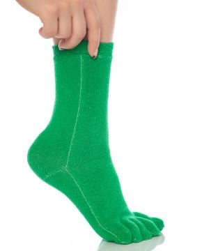 Parmaklı Çorap Unisex Yeşil Renk