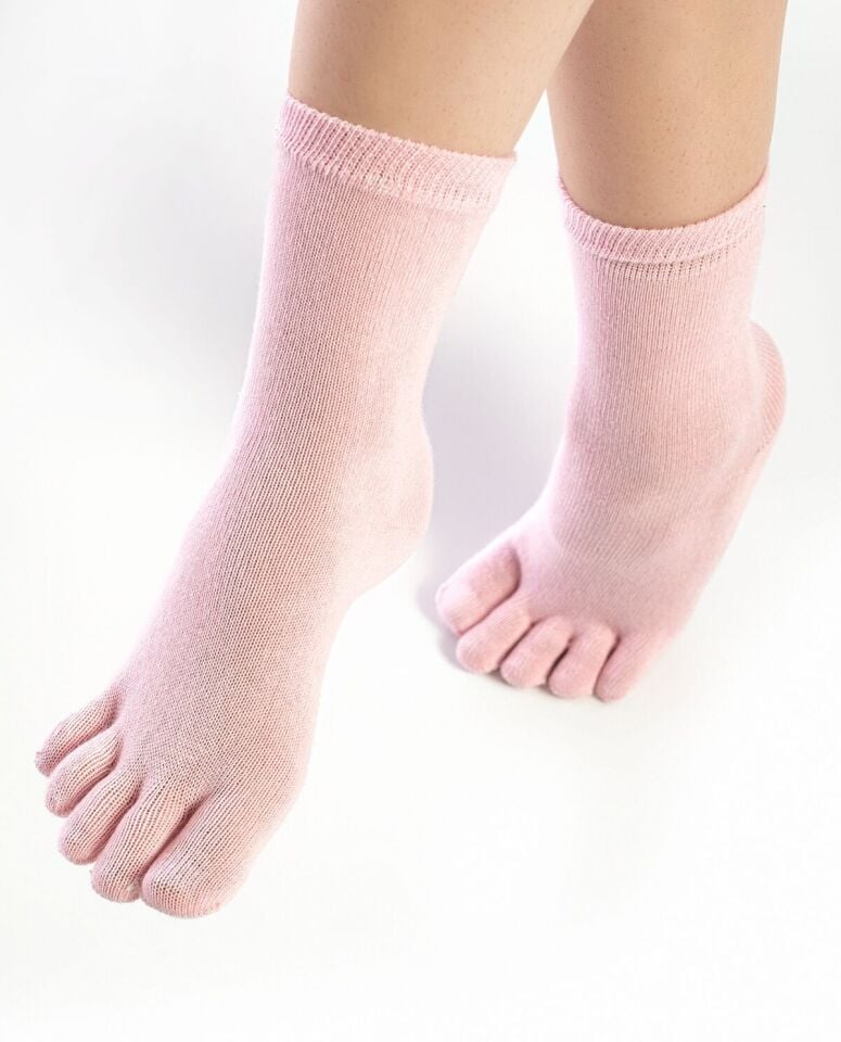 Parmaklı Çorap Unisex Toz Pembe Renk