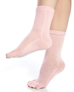 Parmaklı Çorap Unisex Toz Pembe Renk