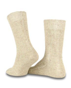 Erkek Yün Çorap Kışlık Bej Renk Socks Concept