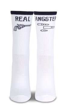 Real Gangster Yazılı Soket Çorap