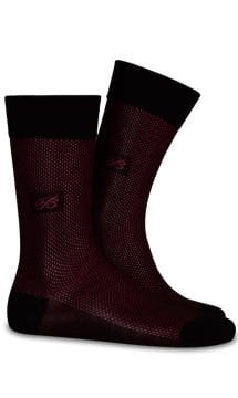 Danton Exclusive Bordo Nokta Desen Erkek Çorap