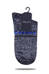 Gümüş Simli Çorap Saks Mavi Taşlı Matmazel GÜMÜŞ - TEK BEDEN