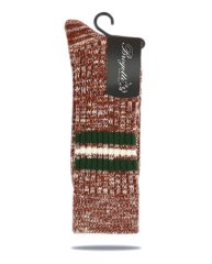 Muline Yeşil-Beyaz Çizgi Desenli Kışlık Erkek Çorabı BORDO - 35/39