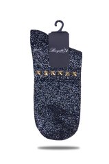 Gümüş Simli Çorap Altın Taşlı Matmazel GÜMÜŞ - TEK BEDEN