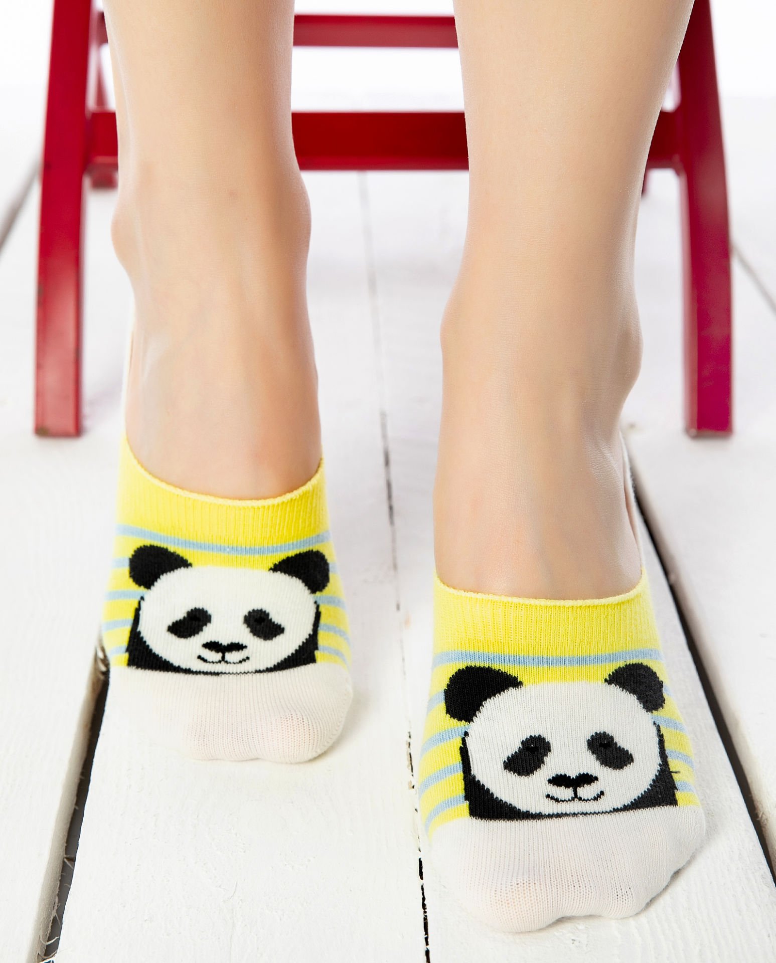 Sevimli Panda Desen Babet Çorap