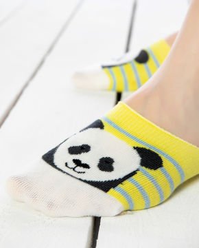 Sevimli Panda Desen Babet Çorap