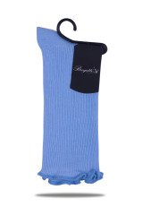 Kıvrımlı Soket Çorap Mavi Renk Fold MAVİ - TEK BEDEN