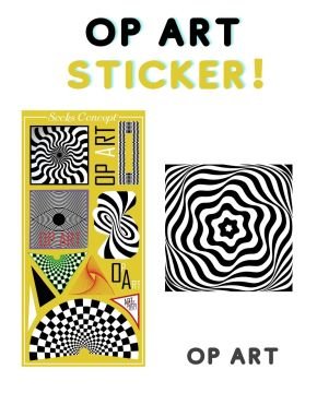 İllüzyon Desenli Op Art Sticker