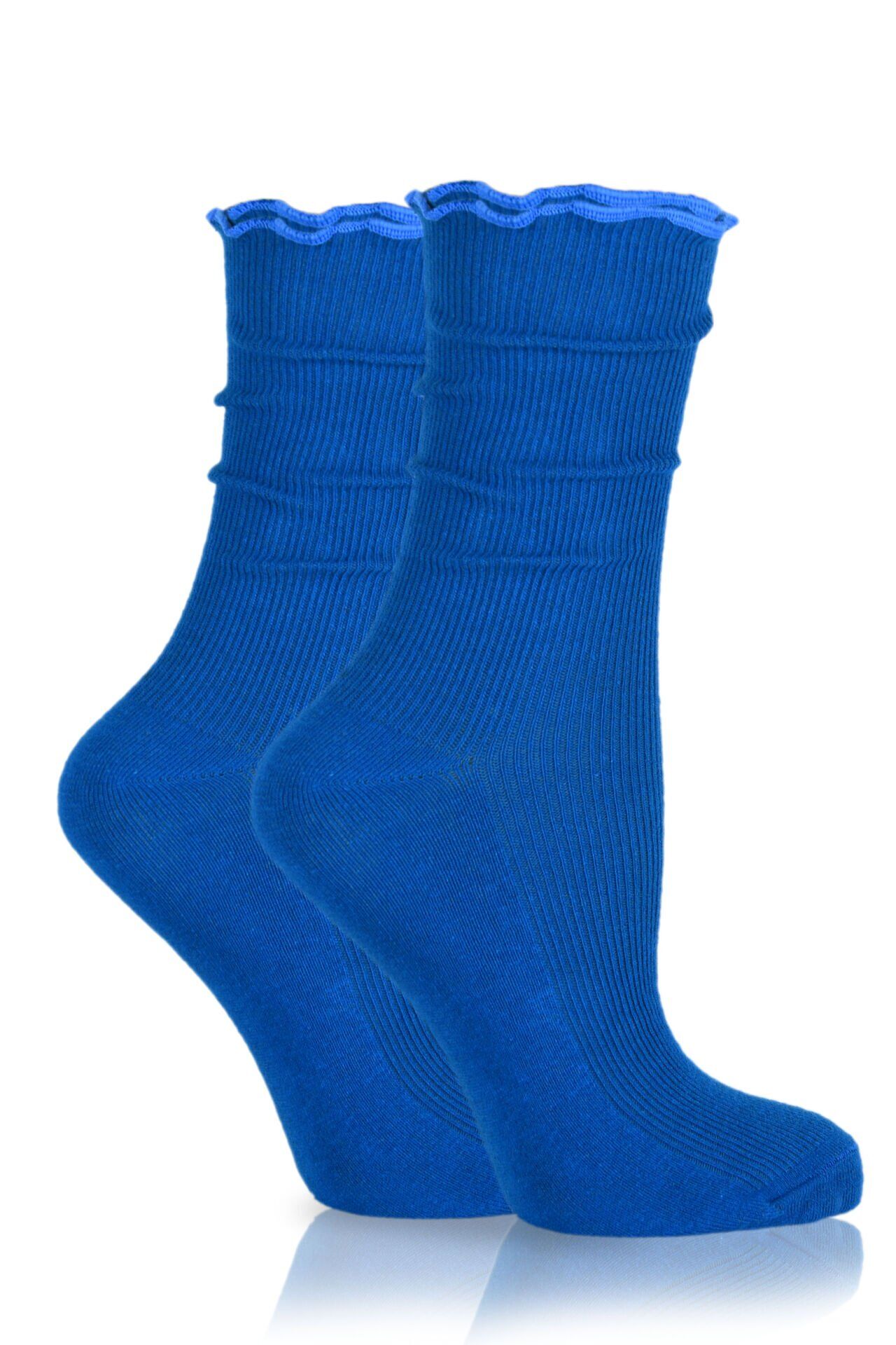 Kıvrımlı Soket Çorap Koyu Mavi Renk Fold