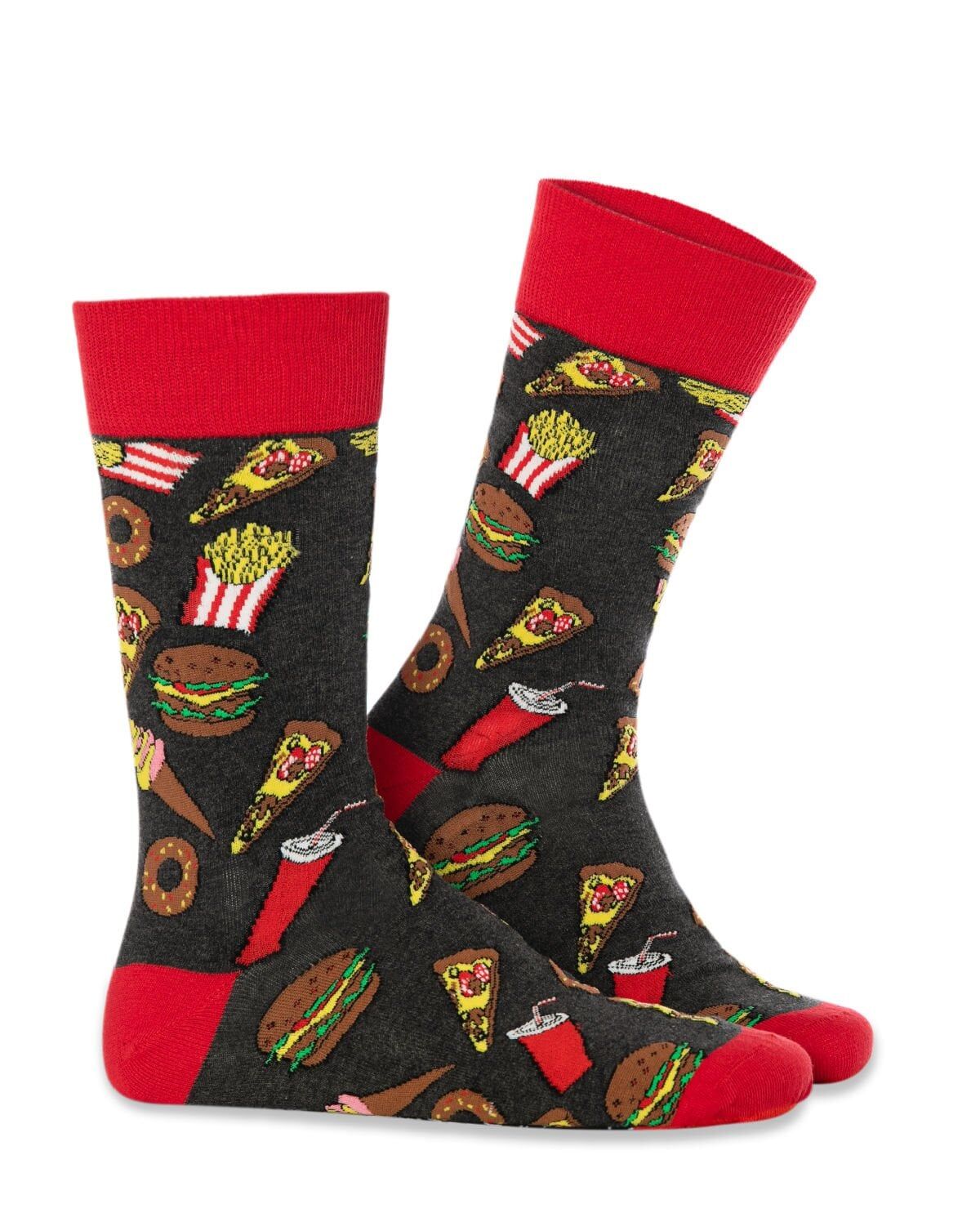 Fast Food Desenli Erkek Soket Çorap