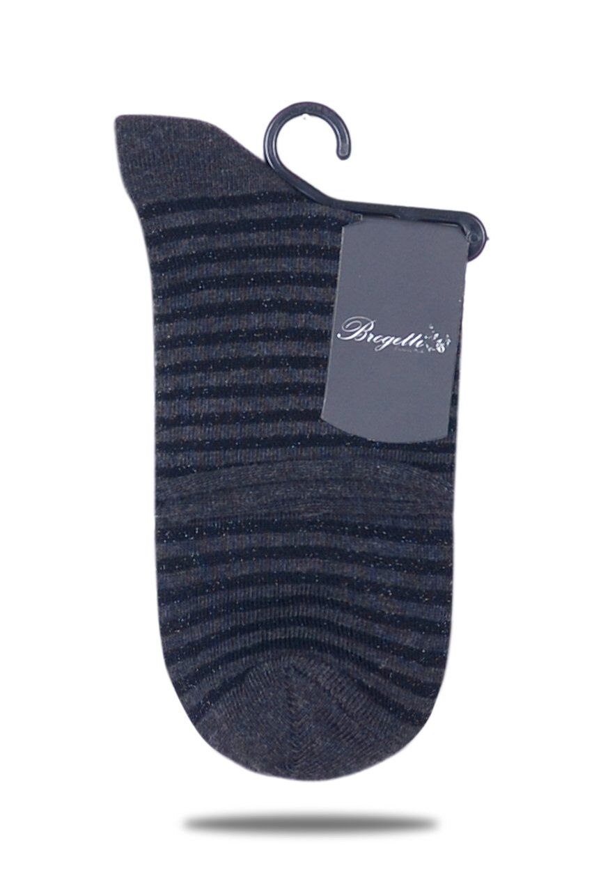 Lastiksiz Çizgili Antrasit Simli Çorap Cırcle ANTRASİT - TEK BEDEN