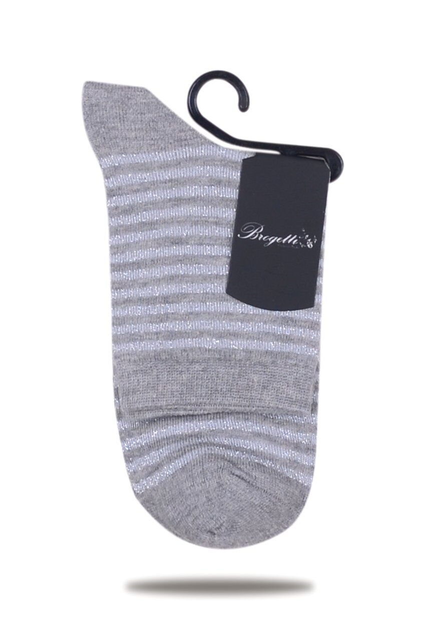 Çizgili Gri Simli Çorap Arya GRİ - TEK BEDEN