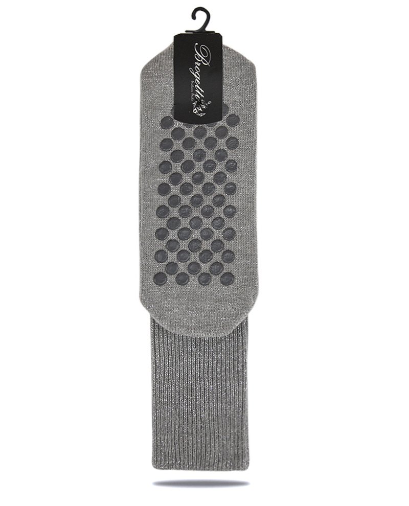 Simli Dizaltı Büyük Beden Çorap Tabanı Kaymaz  Silikonlu GRİ - 35/39